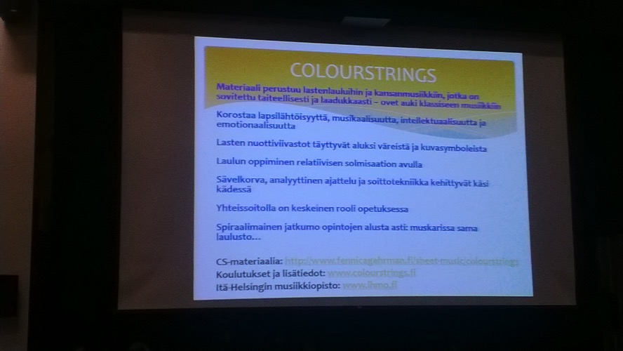 Colour strings. Musiikki kasvattaa